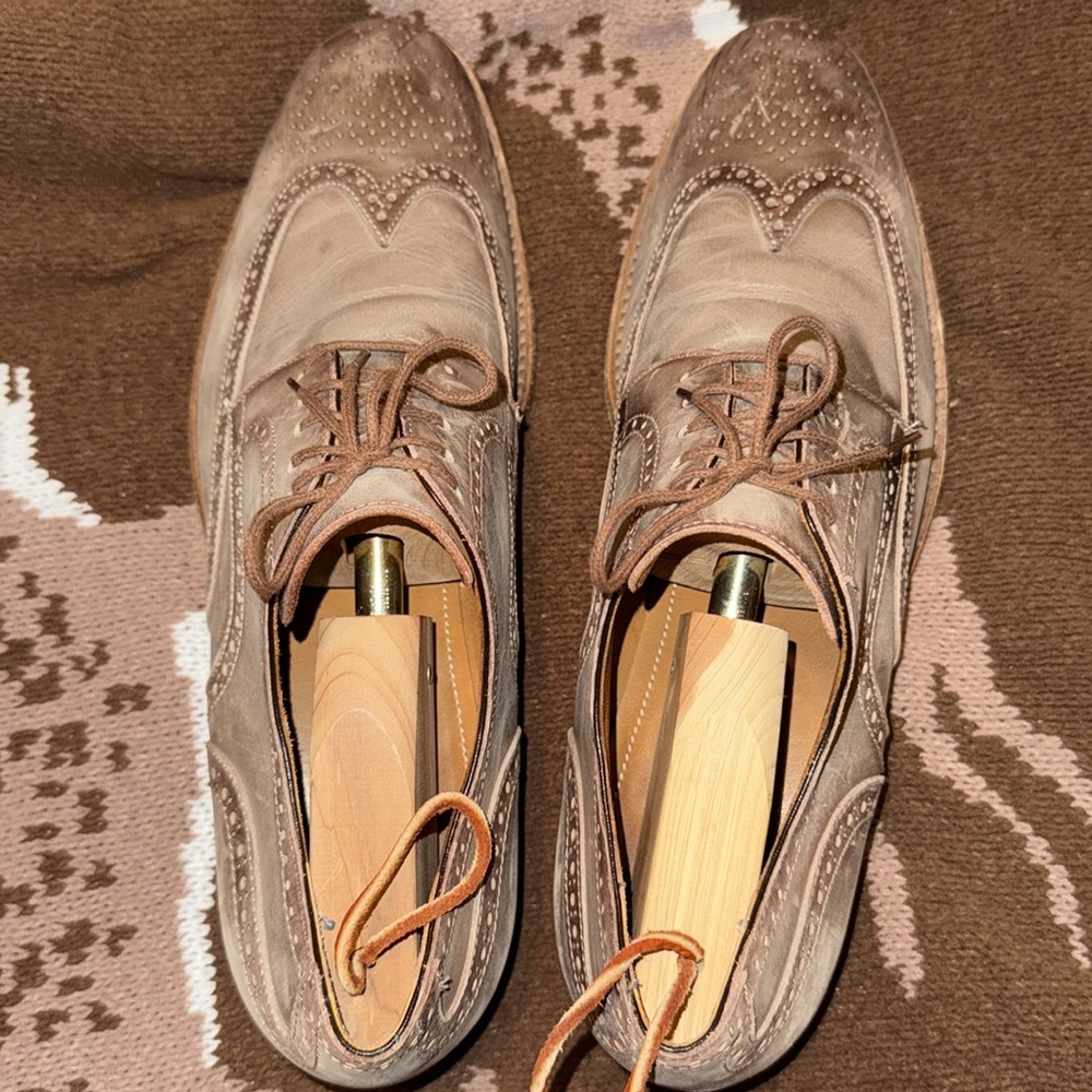 Antonio Maurizi Men’s Sz 11 taupe leather brogues - Picture 4 of 7